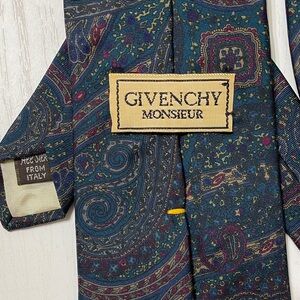 Givenchy Monsieur All Silk From Italy Paisley Tie